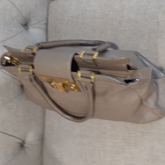 Tory burch woman's olive leather shoulder bag handbag - Picture 10 of 16